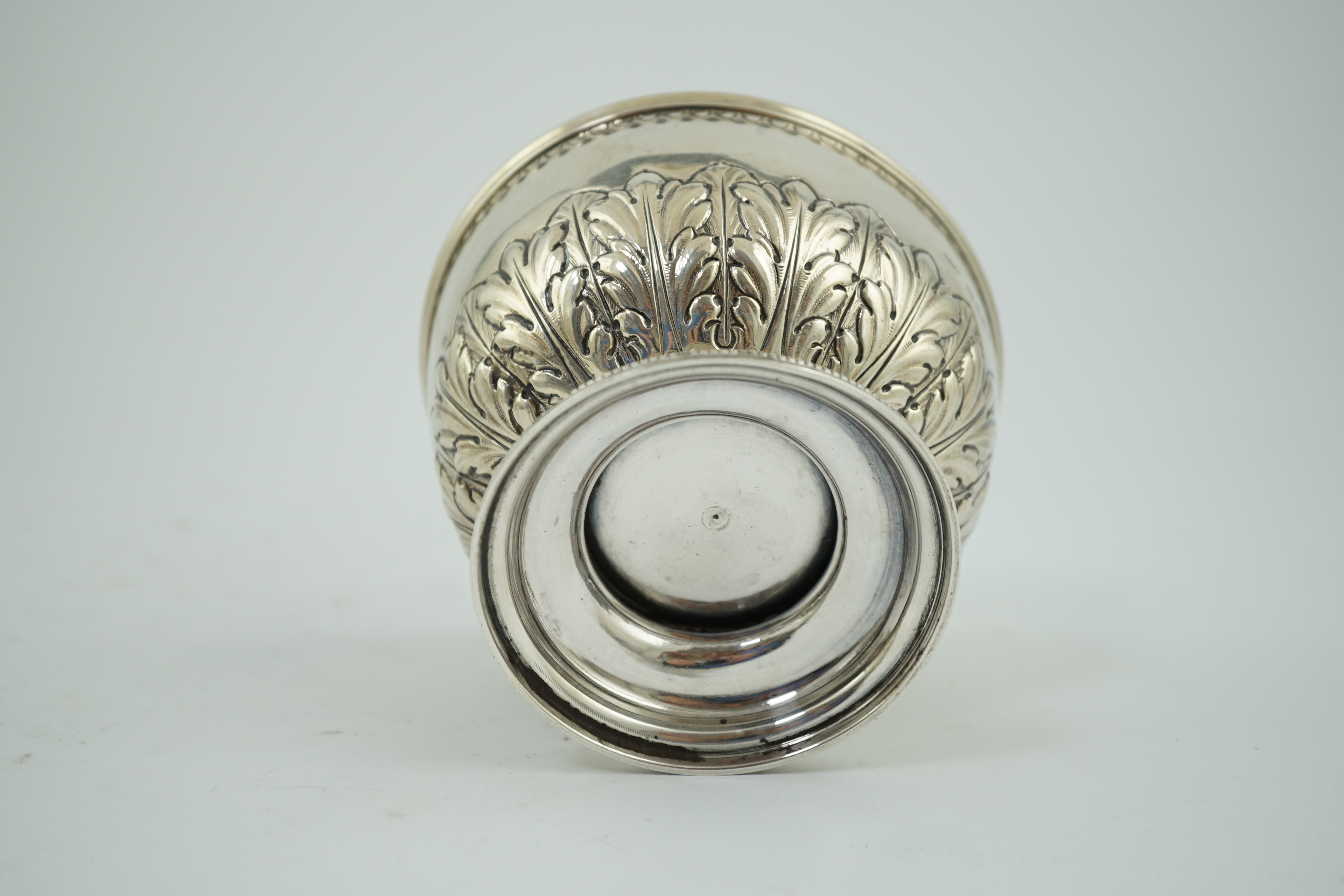 A late Victorian small repousse silver rose bowl, by John Septimus Beresford